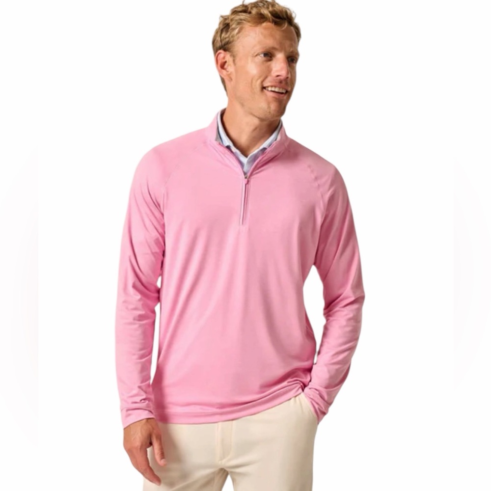 johnnie-O Pink Freeborne Performance 1/4Quarter-Zip Pullover. Size X-large.